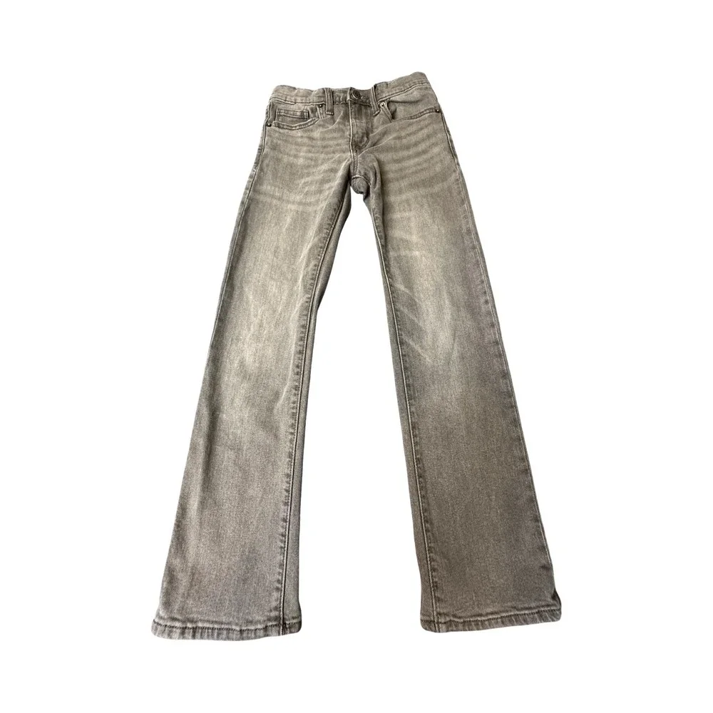 Old Navy Jeans Boys 10 Gray Straight Built-In Flex Stretch Denim Pants